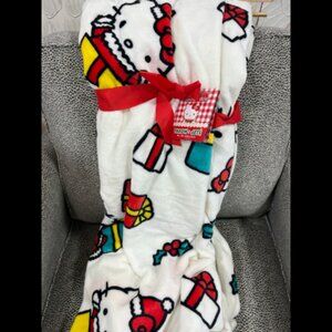 brand new hello kitty christmas blanket